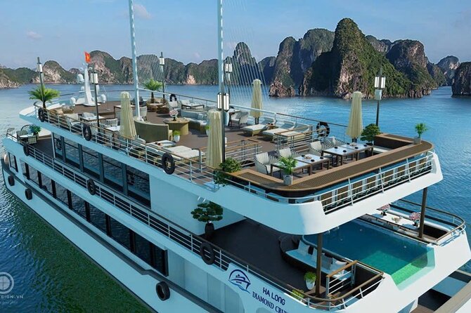 Diamond Halong 5-Star Day Cruise, Jacuzzi Pool, Buffet, Limousine - Jacuzzi Pool Experience