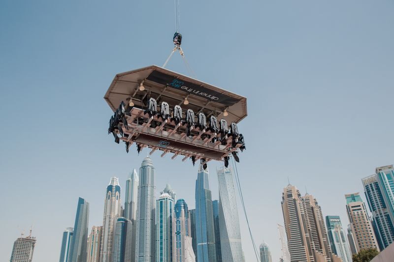 Dinner in the Sky Experience - The ride up is the main event