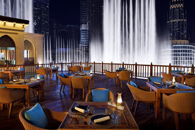 Dinner Watching Dubai Musical Fountain With Burj Khalifa View - Cuisine Options for Every Taste