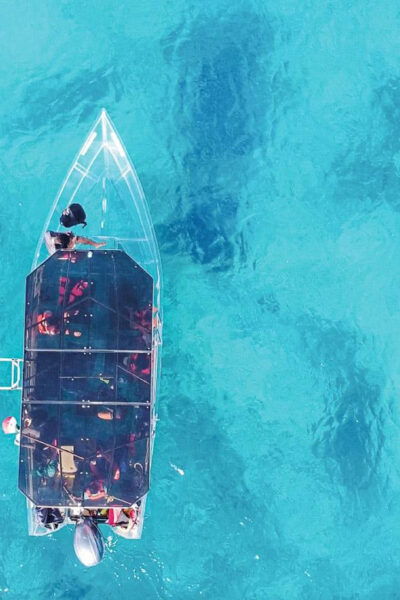 Discover the Beautiful Isla Mujeres Transparent Boat Tour - 360° Views of the Caribbean Sea