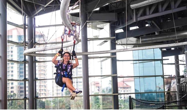District 21 in IOI City Mall Putrajaya Ticket - The Sky Trail and Ninja Warrior are the main tests