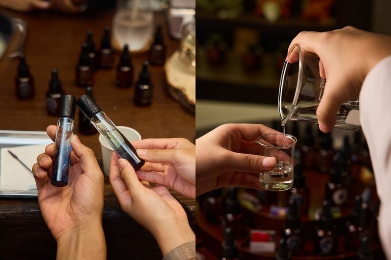 Divana Scent Station & Perfume Workshop at Emsphere Bangkok - Three packages, three different take-home products