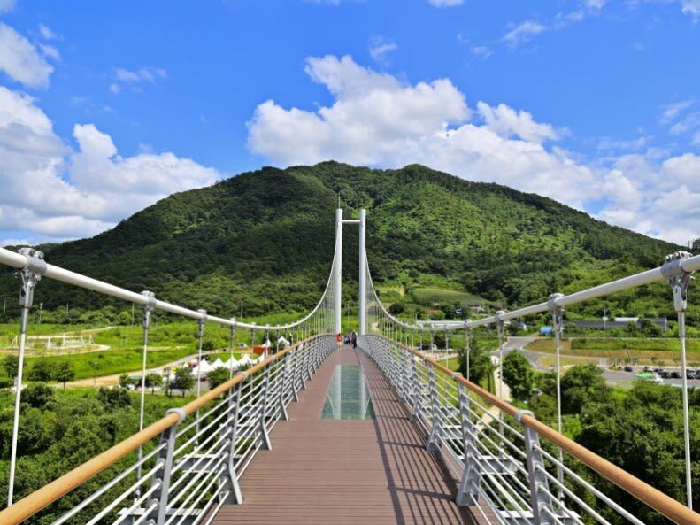 DMZ 2nd Tunnel, Pocheon Sky Bridge & Waterfall Tour from Seoul - The Hantan River bridge and Bidulginang Falls