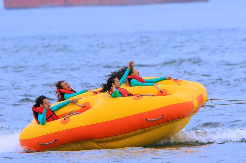 Donut Boat Water Sports Experience at Tanjung Benoa Beach Bali - A fast, splashy outing at Tanjung Benoa