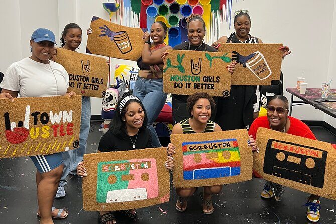 Doormat Paint Party in Houston - Doormat Paint Party in Houston: A Creative Group Experience