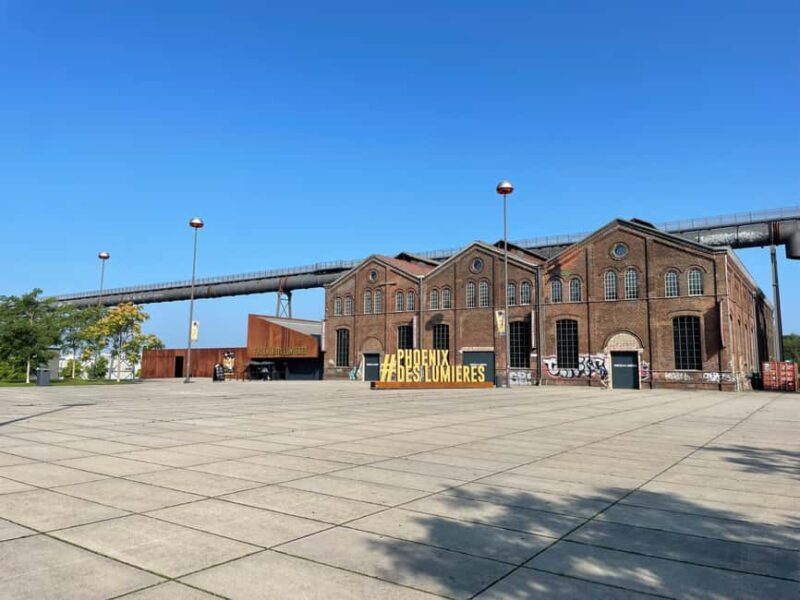 Dortmund: Skywalk and blast furnace backdrop - Starting at Phoenixplatz — The Gateway to Industrial History