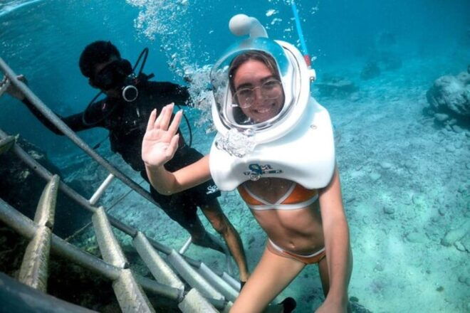 Downtown Cozumel:SeaTrek Underwater Helmet Diving Experience - Preparing for the Dive