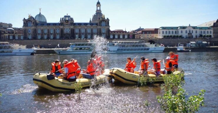 Dresden: Old Town Inflatable Boat Tour With Beer Garden Stop - Activity Overview