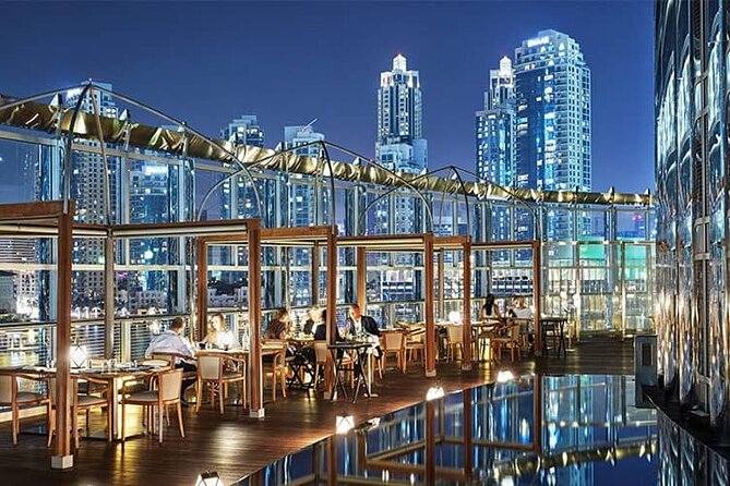 Dubai Burj Khalifa With the Roof Top Meal With Transfers - Roof Top Meal Experience