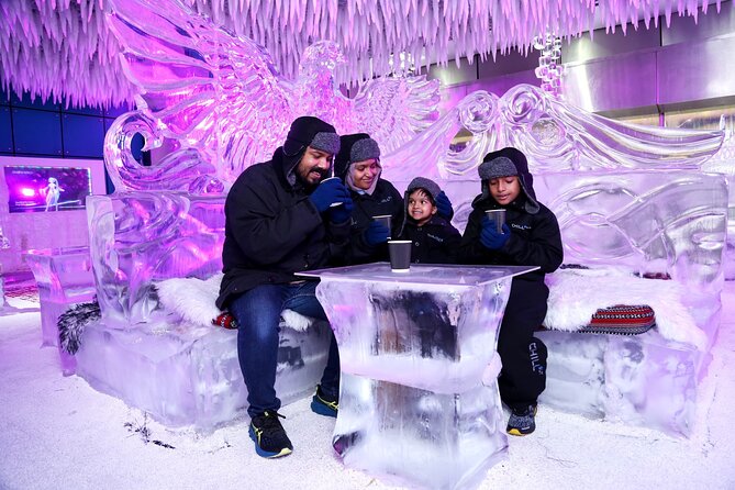 Dubai Chillout - The Ice Lounge Entry Ticket - Hot Drinks and Illuminated Tables