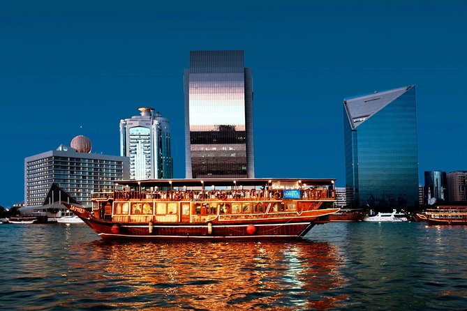Dubai City Tour With Evening Creek Dhow Cruise Dinner Combo - Gold and Spice Souks Visit