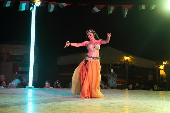 Dubai Desert 4x4 Dune Bashing, Sand-boarding, Camel Riding, Dinner ATV Vip Table - Live Cultural Performances and Fire Show