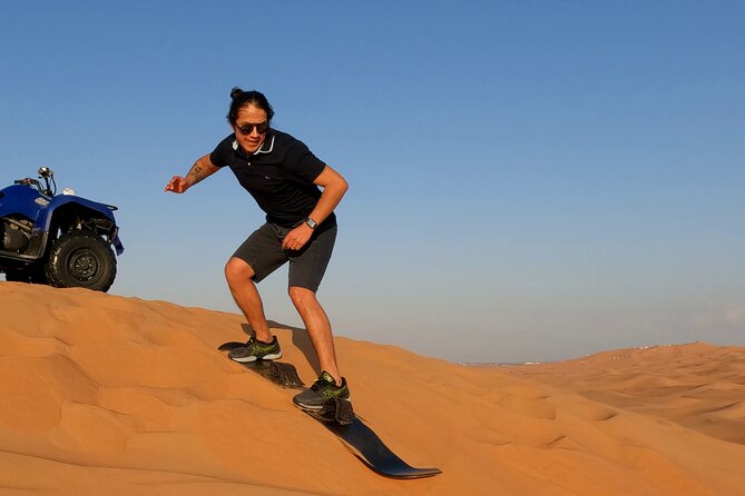 Dubai Desert Dune Buggy Ride, Sand Boarding, BBQ Dinner Camp - Pricing and Booking Details