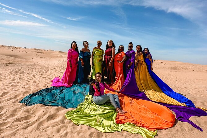 Dubai Desert Flying Dress Photoshoot - Choosing the Perfect Location for Your Dubai Desert Flying Dress Photoshoot