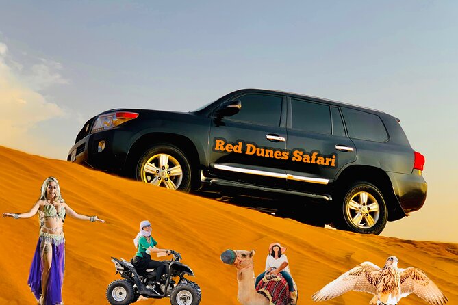 Dubai Desert Safari With 4x4 Dune Bashing,Camel Ride Sand Board - Go Sandboarding for an Adrenaline Rush