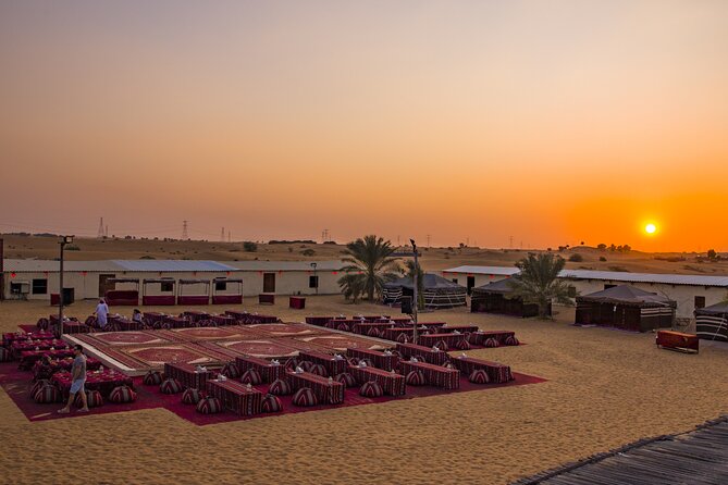 Dubai Desert Safari With ATV Drive, Camel Ride and BBQ Dinner - Desert-Camp Evening: BBQ Dinner and Live Shows
