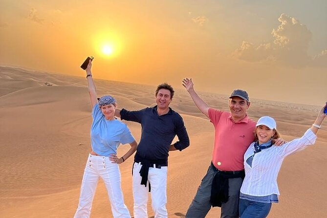 Dubai Desert Safari With Camel Ride, Sand Surf, & BBQ Dinner - Thrilling Sand Surfing