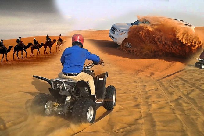 Dubai: Evening Desert Safari Quad Bike, Dune Bashing & BBQ Dinner - Buffet Dinner and Evening Entertainment