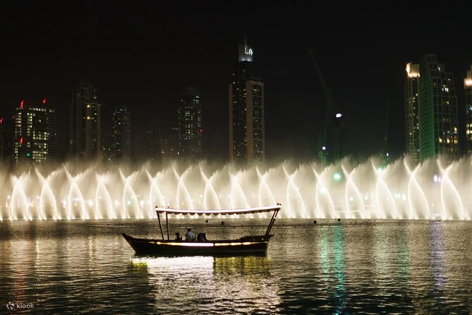 Dubai Fountain Show Boat Lake Ride With Options - Pricing and Cancellation Policies