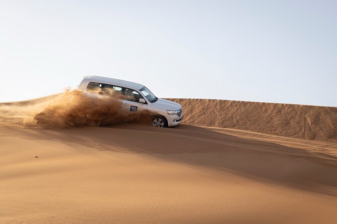 Dubai Half-Day Red Dunes Bashing With Sandboarding, Camel &Falcon - Try Your Skills at Sandboarding
