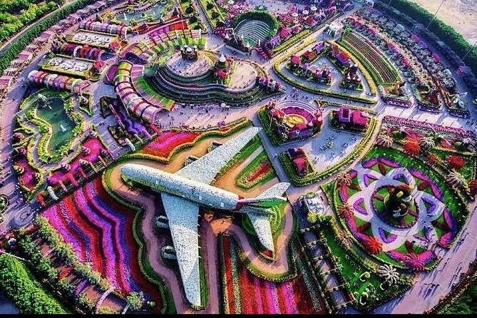 Dubai Miracle Garden Tour and 30 Mins Jet Car Ride With Transfer - Explore the Stunning Floral Displays