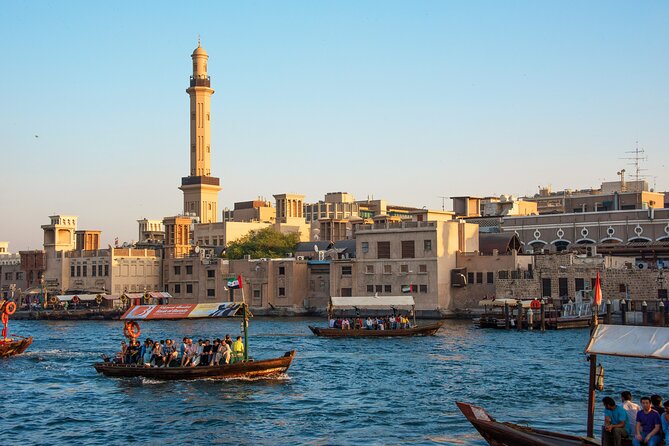 Dubai Modern Walking Tour, Burj Lake Ride, Fountain Show & Souks - Booking and Availability