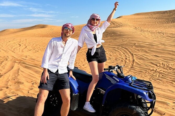 Dubai: Morning ATV Ride , Dune Bashing , Camel , Sandsurf , - Sandsurfing: Glide Down the Golden Sand Dunes on a Sandboard for an Adrenaline-Pumping Adventure