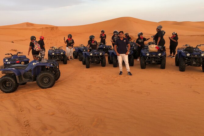 Dubai Morning Desert Quad Bike Tour With Sandboarding & Camel Ride - The Sum Up