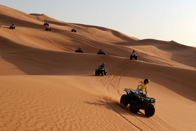 Dubai Morning Quad Bike With Sandboarding and Camel Ride - Pricing and Booking Details