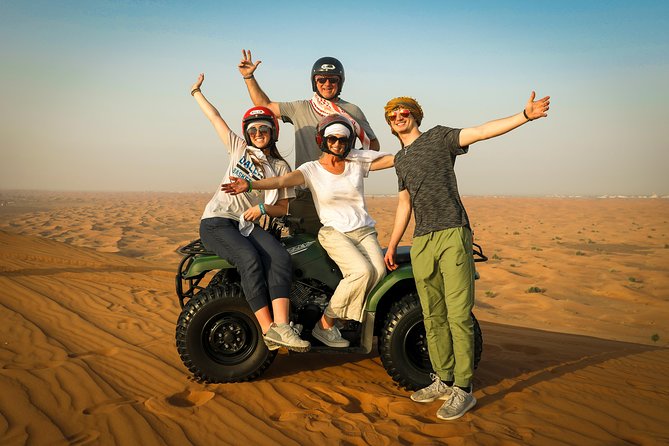 Dubai Morning Quad Bike With Sandboarding and Camel Ride - The Sum Up