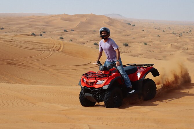 Dubai: Quad Bike Desert Adventure Safari, Desert Sand Boarding - Common Questions