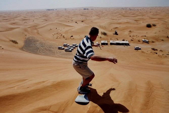 Dubai Red Dune Extreme Desert Safari Adventure With Sand Boarding - Flexible Cancellation Policy