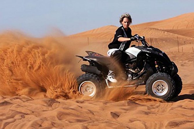 Dubai Red Dunes Desert ATV Drive, Sandboard and Camel Safari - Thrilling ATV Adventure on the High Red Dunes