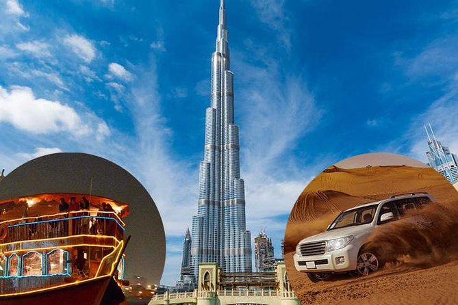 Dubai Trio Saver Pack - Desert Safari Dubai- Dubai City Tour- Dhow Cruise Dinner - Desert Safari Activities