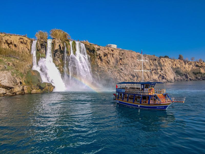 Duden Waterfalls Boat Trip with Lunch and Swimming from Antalya - At a glance