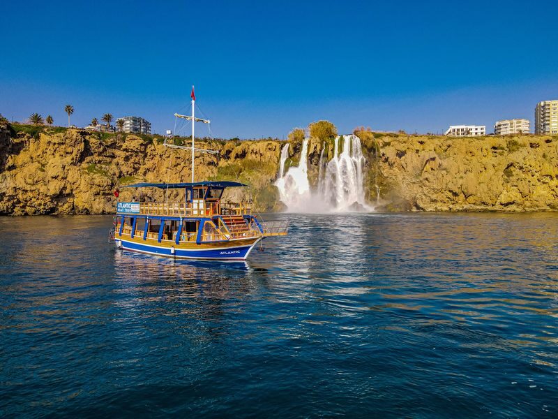 Duden Waterfalls Boat Trip with Lunch and Swimming from Antalya - The boat ride and swimming stops