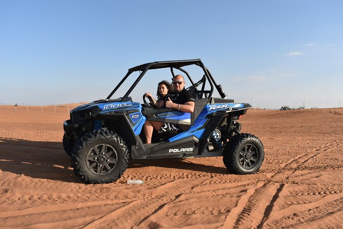 Dune Buggy Polaris RZR 1000cc Sandboarding and Camel Ride Dubai - Common Questions