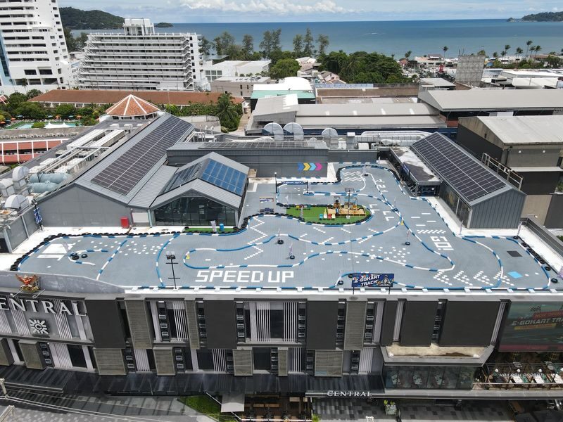 E-Gokart by MONOWHEEL at Central Patong in Phuket - Patong from the rooftop