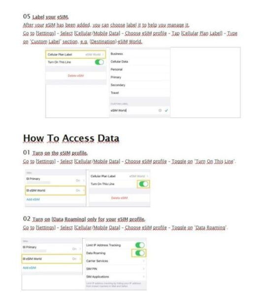 E-Sim Netherlands Unlimited Data 30 Days - Directions for Activation