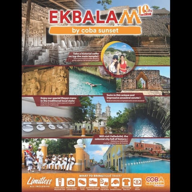 Ek Balam + & Cenote Maya (National Price) - Panoramic Views From Main Building