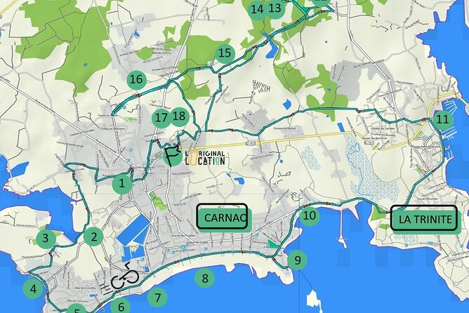 Electric Fatbike -Half-Day Circuit- Guided by GPS "The BIG Carnac Tour" - GPS Navigation System
