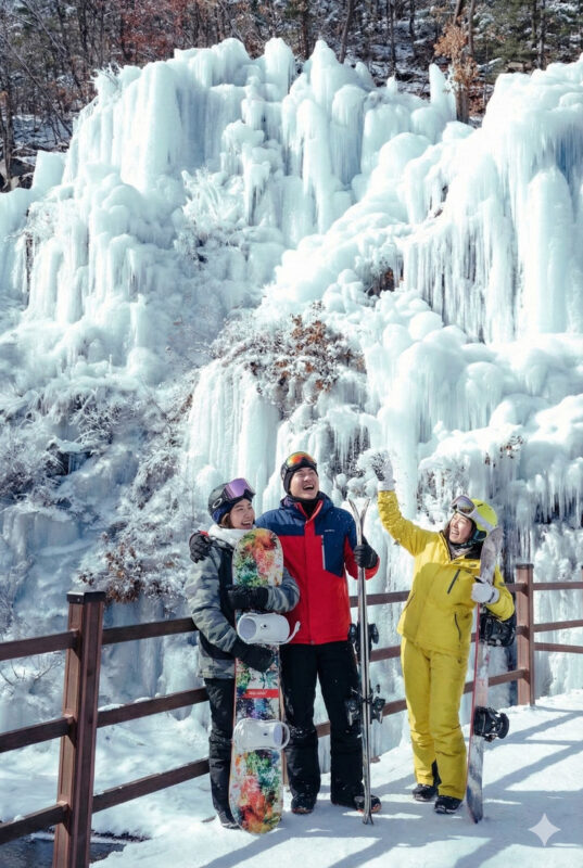 Elysian Gangchon Ski & Eobi Ice Valley Day Tour from Seoul - From Seoul to a wall of winter ice