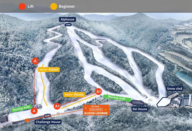 Elysian Resort 2D1N Ski & Snowboard Tour from Seoul - Day two: more slope time, with an add-on decision