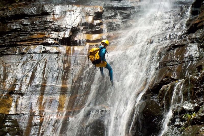 Empress Canyon - Blue Mountains Abseiling and Canyoning Experience - Water jumps, slides and swims