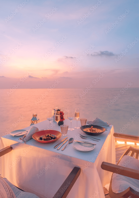 Enjoy a Enchanting Sunset Dinner by the Seaside. - Ambiance and Setting