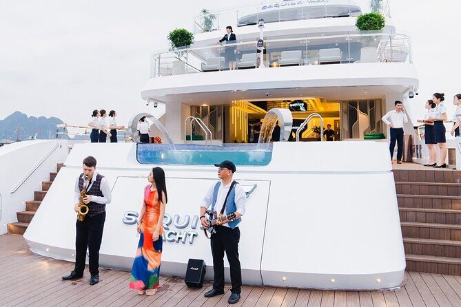Enjoying the view of Halong City from the Super Yatch - What the Tour Offers: A Closer Look