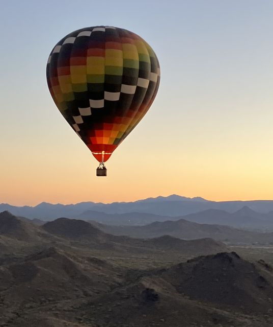 Epic Sonoran Sunrise Balloon Flight - Unique Desert Landscape and Vegetation