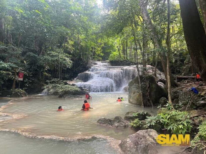 Erawan Waterfall, River Kwai & Railway Tour : From Bangkok - Exploring Erawan Waterfall