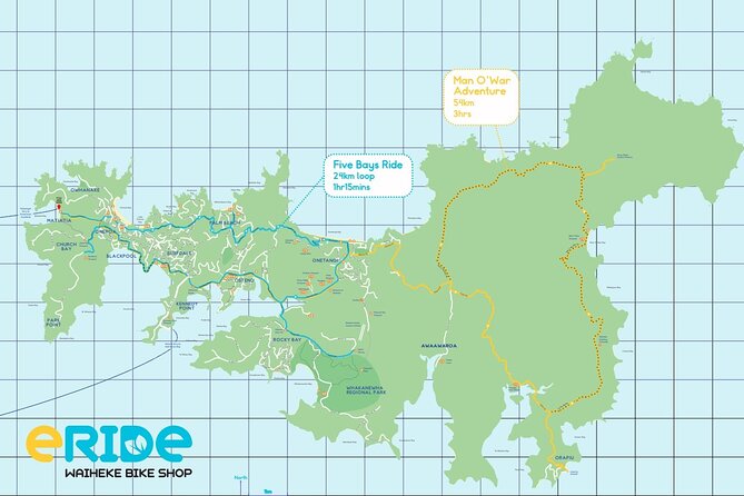 Eride Waiheke 5 Bays Ride - Pricing and Guarantee