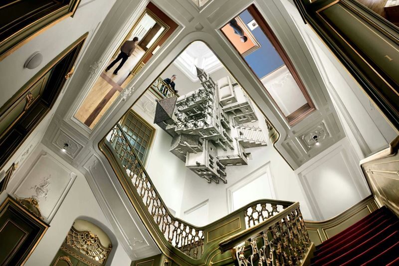 Escher in the Palace ticket in The Hague - Trying Escher’s Room and looking at the building